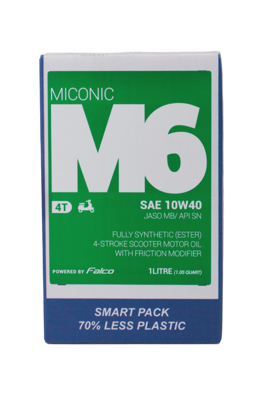 FALCO MICONIC M6 10W40 Fully-Synthetic Ester 4-Stroke Scooter Motor Oil (1 Liter)